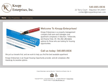 Tablet Screenshot of knoppenterprises.com